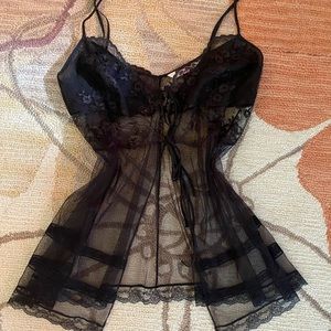 Victoria’s Secret tie up lace slip dress